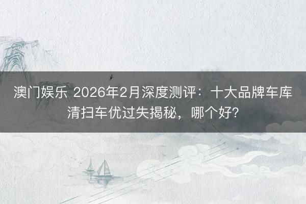 澳门娱乐 2026年2月深度测评:十大品牌车库清扫车优过失揭秘,哪个好?