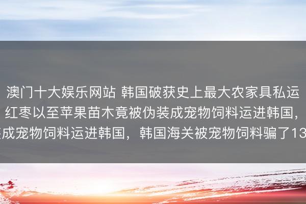 澳门十大娱乐网站 韩国破获史上最大农家具私运案！1150吨中国辣椒、红枣以至苹果苗木竟被伪装成宠物饲料运进韩国，韩国海关被宠物饲料骗了13个月