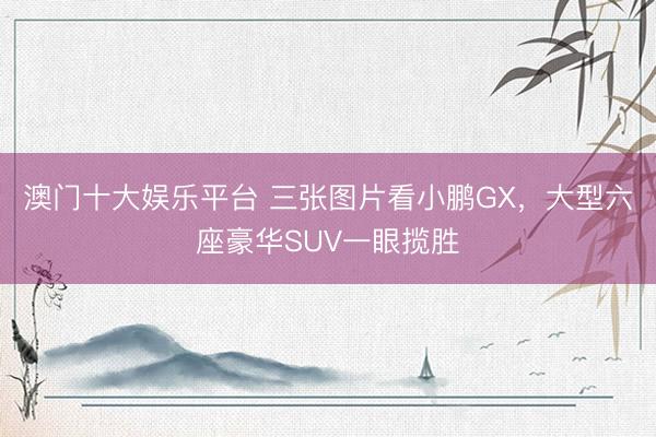 澳门十大娱乐平台 三张图片看小鹏GX,大型六座豪华SUV一眼揽胜
