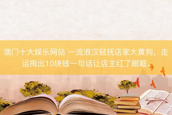 澳门十大娱乐网站 一流浪汉轻抚店家大黄狗,走运掏出10块钱一句话让店主红了眼眶。