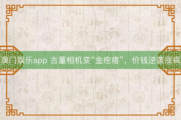 澳门娱乐app 古董相机变“金疙瘩”，价钱逆袭涨疯