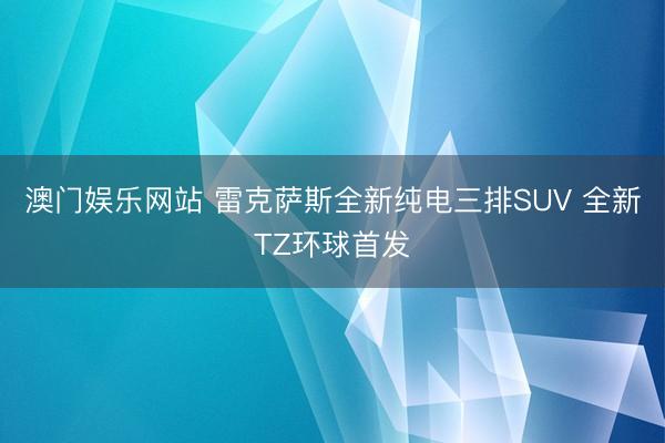 澳门娱乐网站 雷克萨斯全新纯电三排SUV 全新TZ环球首发