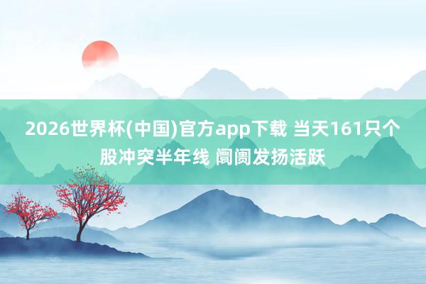 2026世界杯(中国)官方app下载 当天161只个股冲突半年线 阛阓发扬活跃