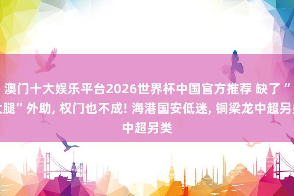 澳门十大娱乐平台2026世界杯中国官方推荐 缺了“大腿”外助， 权门也不成! 海港国安低迷， 铜梁龙中超另类