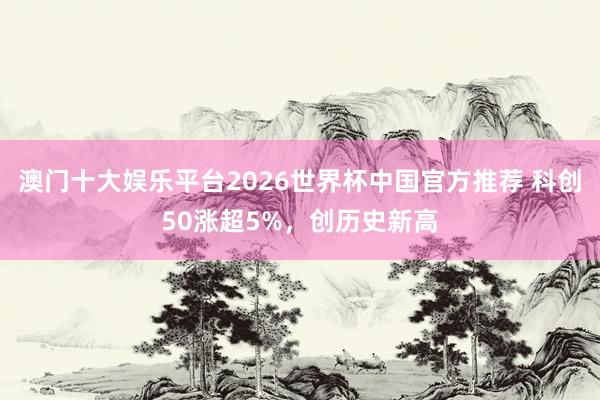 澳门十大娱乐平台2026世界杯中国官方推荐 科创50涨超5%，创历史新高