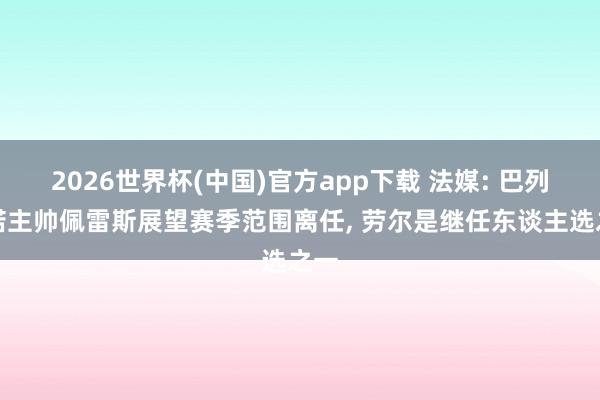 2026世界杯(中国)官方app下载 法媒: 巴列卡诺主帅佩雷斯展望赛季范围离任， 劳尔是继任东谈主选之一