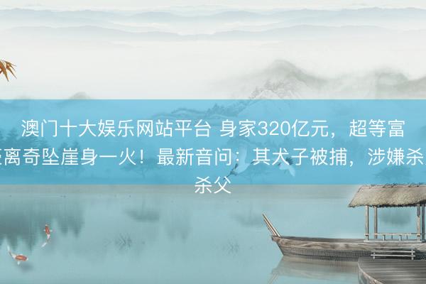 澳门十大娱乐网站平台 身家320亿元，超等富豪离奇坠崖身一火！最新音问：其犬子被捕，涉嫌杀父