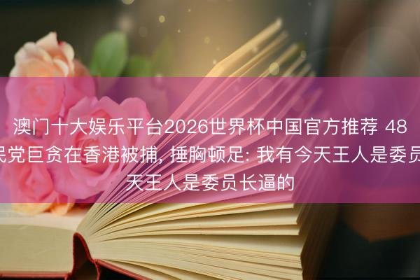 澳门十大娱乐平台2026世界杯中国官方推荐 48年， 国民党巨贪在香港被捕， 捶胸顿足: 我有今天王人是委员长逼的