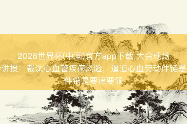 2026世界杯(中国)官方app下载 大会现场｜贾振华讲授：裁汰心血管疾病风险，逼迫心血劳动件链是要津要领