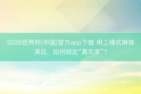 2026世界杯(中国)官方app下载 用工模式琳琅满目，如何锁定“真东家”？